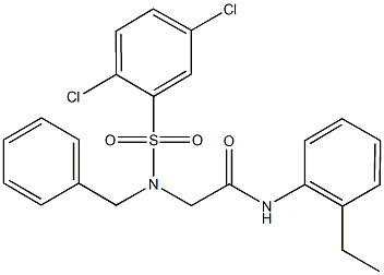 2-{benzyl[(2,5-dichlorophenyl)sulfonyl]amino}-N-(2-ethylphenyl)acetamide