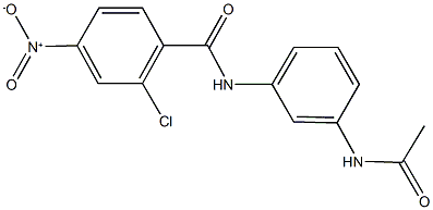 N-[3-(acetylamino)phenyl]-2-chloro-4-nitrobenzamide Struktur