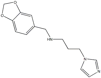 N-(1,3-benzodioxol-5-ylmethyl)-N-[3-(1H-imidazol-1-yl)propyl]amine