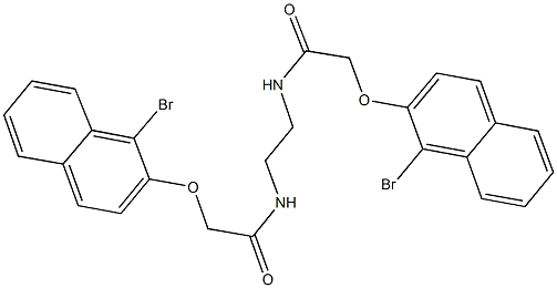 2-[(1-bromo-2-naphthyl)oxy]-N-[2-({[(1-bromo-2-naphthyl)oxy]acetyl}amino)ethyl]acetamide Structure