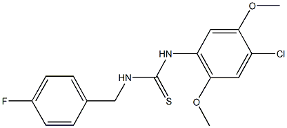 N-(4-chloro-2,5-dimethoxyphenyl)-N'-(4-fluorobenzyl)thiourea,,结构式