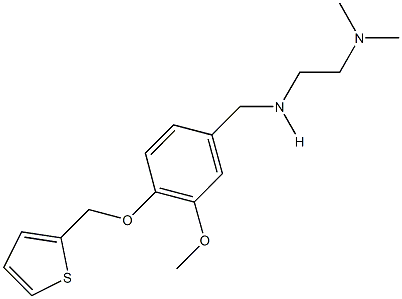 N-[2-(dimethylamino)ethyl]-N-[3-methoxy-4-(2-thienylmethoxy)benzyl]amine 化学構造式