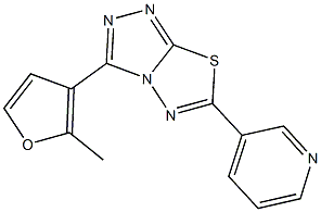 3-(2-methyl-3-furyl)-6-(3-pyridinyl)[1,2,4]triazolo[3,4-b][1,3,4]thiadiazole Structure