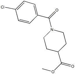 methyl 1-(4-chlorobenzoyl)piperidine-4-carboxylate 结构式