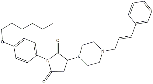  3-(4-cinnamyl-1-piperazinyl)-1-[4-(hexyloxy)phenyl]-2,5-pyrrolidinedione