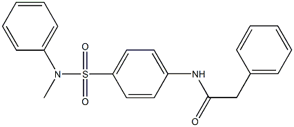 N-{4-[(methylanilino)sulfonyl]phenyl}-2-phenylacetamide,,结构式