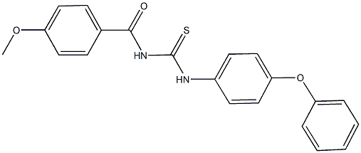 N-(4-methoxybenzoyl)-N'-(4-phenoxyphenyl)thiourea,,结构式