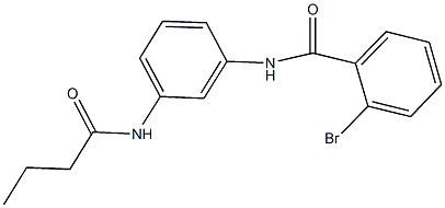 2-bromo-N-[3-(butyrylamino)phenyl]benzamide,,结构式