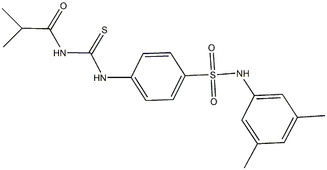 N-(3,5-dimethylphenyl)-4-{[(isobutyrylamino)carbothioyl]amino}benzenesulfonamide Structure