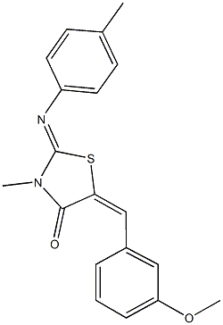 5-(3-methoxybenzylidene)-3-methyl-2-[(4-methylphenyl)imino]-1,3-thiazolidin-4-one