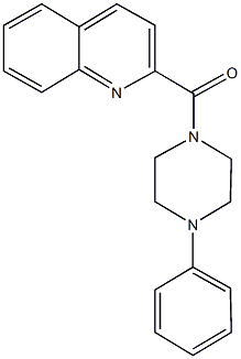 2-[(4-phenyl-1-piperazinyl)carbonyl]quinoline 结构式