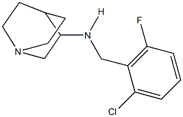 N-(1-azabicyclo[2.2.2]oct-3-yl)-N-(2-chloro-6-fluorobenzyl)amine Struktur