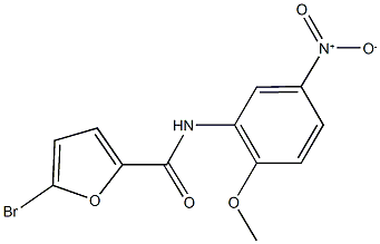 5-bromo-N-{5-nitro-2-methoxyphenyl}-2-furamide 结构式