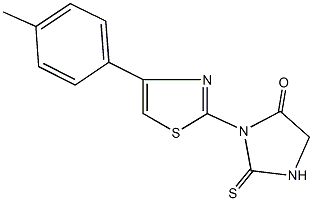 3-[4-(4-methylphenyl)-1,3-thiazol-2-yl]-2-thioxo-4-imidazolidinone Structure
