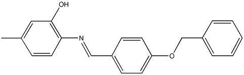 2-{[4-(benzyloxy)benzylidene]amino}-5-methylphenol Struktur