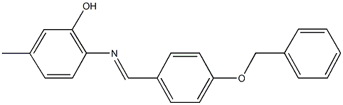 2-{[4-(benzyloxy)benzylidene]amino}-5-methylphenol 结构式