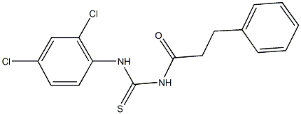 N-(2,4-dichlorophenyl)-N'-(3-phenylpropanoyl)thiourea,,结构式