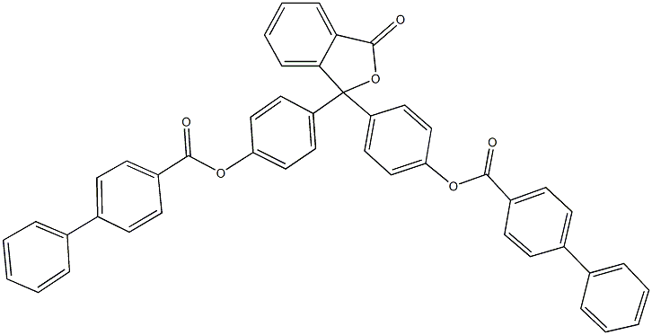 4-(1-{4-[([1,1'-biphenyl]-4-ylcarbonyl)oxy]phenyl}-3-oxo-1,3-dihydro-2-benzofuran-1-yl)phenyl [1,1'-biphenyl]-4-carboxylate