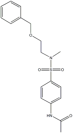 N-(4-{[[2-(benzyloxy)ethyl](methyl)amino]sulfonyl}phenyl)acetamide Struktur