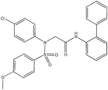  N-[1,1'-biphenyl]-2-yl-2-{4-chloro[(4-methoxyphenyl)sulfonyl]anilino}acetamide