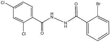 2-bromo-N'-(2,4-dichlorobenzoyl)benzohydrazide,,结构式
