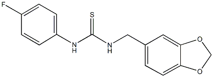 N-(1,3-benzodioxol-5-ylmethyl)-N'-(4-fluorophenyl)thiourea Structure