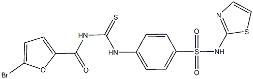 4-({[(5-bromo-2-furoyl)amino]carbothioyl}amino)-N-(1,3-thiazol-2-yl)benzenesulfonamide