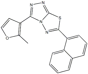 3-(2-methyl-3-furyl)-6-(1-naphthyl)[1,2,4]triazolo[3,4-b][1,3,4]thiadiazole Structure