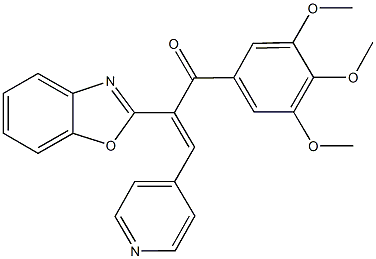 2-(1,3-benzoxazol-2-yl)-3-(4-pyridinyl)-1-(3,4,5-trimethoxyphenyl)-2-propen-1-one|