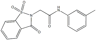 2-(1,1-dioxido-3-oxo-1,2-benzisothiazol-2(3H)-yl)-N-(3-methylphenyl)acetamide