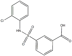 3-[(2-chloroanilino)sulfonyl]benzoic acid 结构式