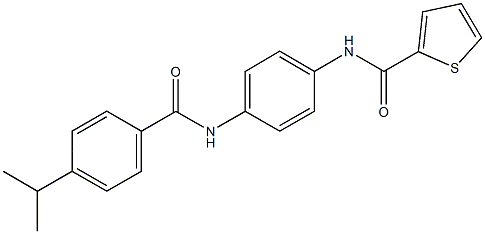 N-{4-[(4-isopropylbenzoyl)amino]phenyl}-2-thiophenecarboxamide Structure