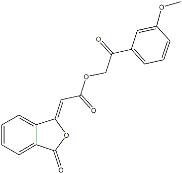 2-(3-methoxyphenyl)-2-oxoethyl (3-oxo-2-benzofuran-1(3H)-ylidene)acetate Struktur