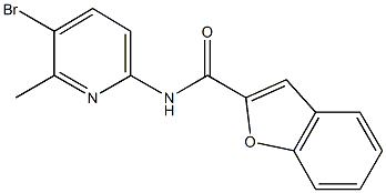 N-(5-bromo-6-methyl-2-pyridinyl)-1-benzofuran-2-carboxamide Structure