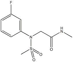 2-[3-fluoro(methylsulfonyl)anilino]-N-methylacetamide Struktur