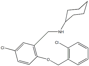 N-{5-chloro-2-[(2-chlorobenzyl)oxy]benzyl}-N-cyclohexylamine Struktur