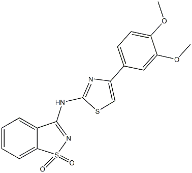  N-[4-(3,4-dimethoxyphenyl)-1,3-thiazol-2-yl]-N-(1,1-dioxido-1,2-benzisothiazol-3-yl)amine