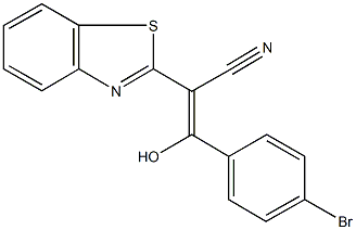 2-(1,3-benzothiazol-2-yl)-3-(4-bromophenyl)-3-hydroxyacrylonitrile Structure