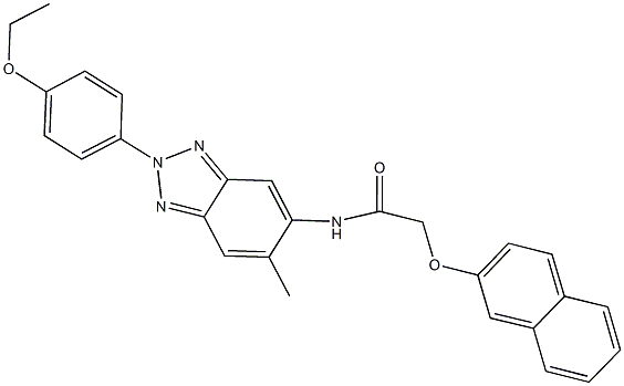 N-[2-(4-ethoxyphenyl)-6-methyl-2H-1,2,3-benzotriazol-5-yl]-2-(2-naphthyloxy)acetamide 化学構造式