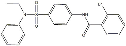 2-bromo-N-{4-[(ethylanilino)sulfonyl]phenyl}benzamide Structure