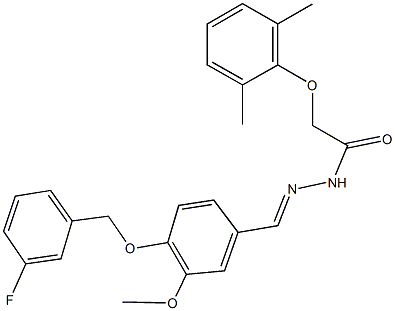 2-(2,6-dimethylphenoxy)-N'-{4-[(3-fluorobenzyl)oxy]-3-methoxybenzylidene}acetohydrazide