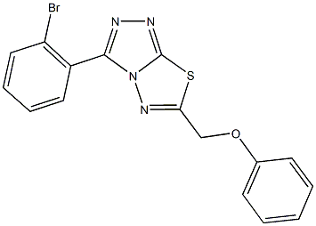[3-(2-bromophenyl)[1,2,4]triazolo[3,4-b][1,3,4]thiadiazol-6-yl]methyl phenyl ether Struktur