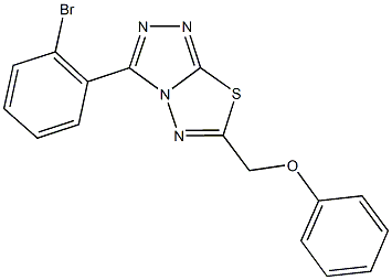 [3-(2-bromophenyl)[1,2,4]triazolo[3,4-b][1,3,4]thiadiazol-6-yl]methyl phenyl ether Structure