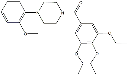 1-(2-methoxyphenyl)-4-(3,4,5-triethoxybenzoyl)piperazine Struktur