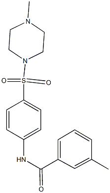 3-methyl-N-{4-[(4-methyl-1-piperazinyl)sulfonyl]phenyl}benzamide Structure