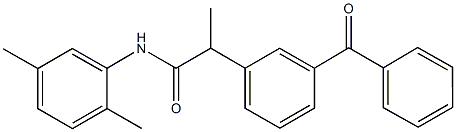 2-(3-benzoylphenyl)-N-(2,5-dimethylphenyl)propanamide Structure