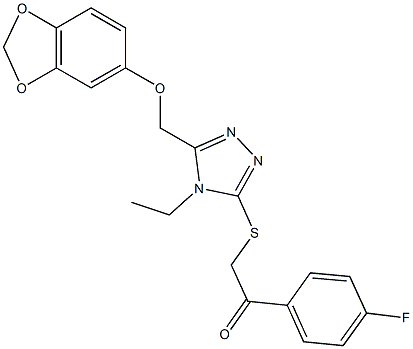  2-({5-[(1,3-benzodioxol-5-yloxy)methyl]-4-ethyl-4H-1,2,4-triazol-3-yl}sulfanyl)-1-(4-fluorophenyl)ethanone