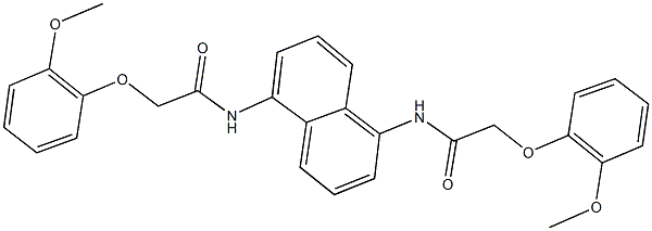 2-(2-methoxyphenoxy)-N-(5-{[(2-methoxyphenoxy)acetyl]amino}-1-naphthyl)acetamide 结构式