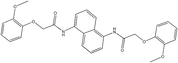 2-(2-methoxyphenoxy)-N-(5-{[(2-methoxyphenoxy)acetyl]amino}-1-naphthyl)acetamide,,结构式