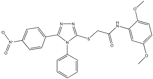 N-[2,5-bis(methyloxy)phenyl]-2-[(5-{4-nitrophenyl}-4-phenyl-4H-1,2,4-triazol-3-yl)sulfanyl]acetamide|